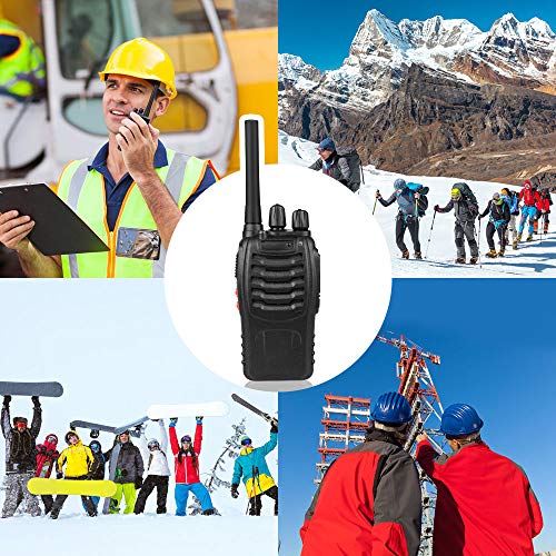 Aottom Walkie Talkie Recargable PMR 446 Walkies Profesionales 16 Canales 3 km Walkie Talkie Profesional con Cargador USB y Auriculares (2 PCS)