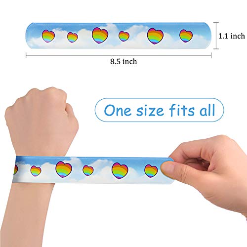 aovowog 36 PCS Pulseras de Juguete Bofetadas Slap Bracelets Snap Pulsera Banda de Pulsera para Regalo de Fiesta de Cumpleaños