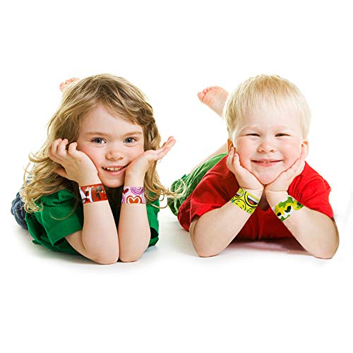 aovowog 36 PCS Pulseras de Juguete Bofetadas Slap Bracelets Snap Pulsera Banda de Pulsera para Regalo de Fiesta de Cumpleaños