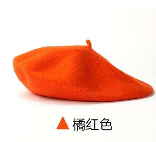 AOXQ Gorras de Hombre Boina Infantil bebé niño Primavera y otoño Invierno Sombrero niño niña Moda Sombrero niño Pintor Sombrero-Mandarina_M