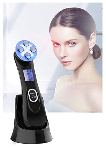 Aparato Facial de Radiofrecuencia Terapia de luz LED de 6 Colores Antiarrugas Antienvejecimiento Rejuvenecimiento Limpieza Profunda