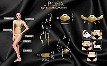 Aplicador LipoFix Body Wrap para el cuerpo de la pérdida de la pulgada que afianza el contornear que forma 12 envuelve (4 Abdomen + 4 pares (8 PC)