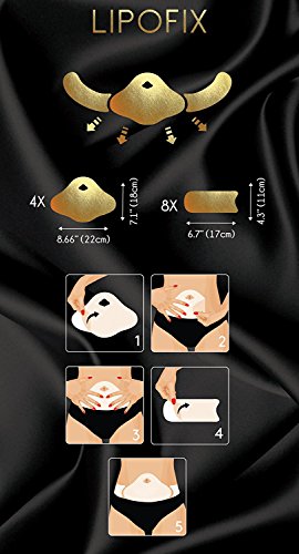 Aplicador LipoFix Body Wrap para el cuerpo de la pérdida de la pulgada que afianza el contornear que forma 12 envuelve (4 Abdomen + 4 pares (8 PC)