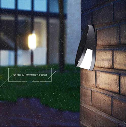 Aplique de aluminio para exteriores, LED resistente al agua de alto brillo de 9 W, luz de seguridad, utilizada para el pasillo del parque del corredor del balcón de la sala de estar, blanco frío Luz