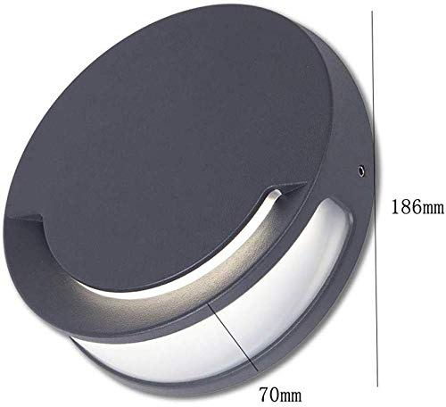 Aplique de aluminio para exteriores, LED resistente al agua de alto brillo de 9 W, luz de seguridad, utilizada para el pasillo del parque del corredor del balcón de la sala de estar, blanco frío Luz