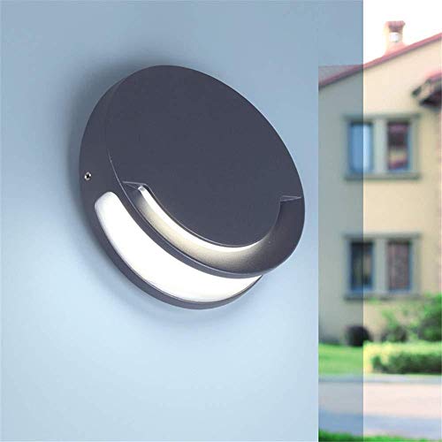 Aplique de aluminio para exteriores, LED resistente al agua de alto brillo de 9 W, luz de seguridad, utilizada para el pasillo del parque del corredor del balcón de la sala de estar, blanco frío Luz