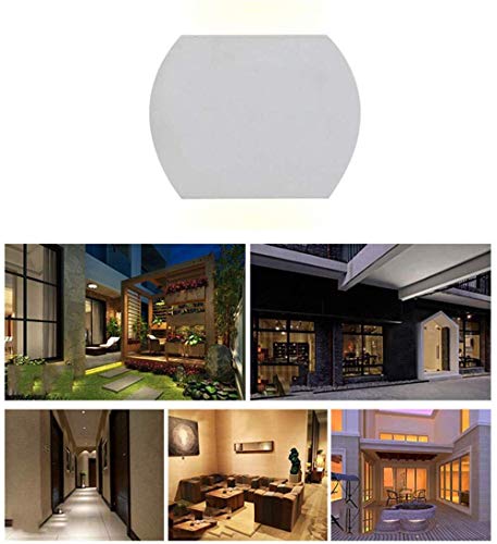 Aplique de aluminio para exteriores, LED resistente al agua de alto brillo de 9 W, luz de seguridad, utilizada para el pasillo del parque del corredor del balcón de la sala de estar, blanco frío Luz