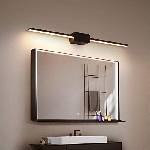 Aplique Pared Baño Luces De Espejo De Baño Led Lámpara Home Deco 110v 220v Espejo De Baño Accesorios De Lámpara De Espejo De Maquillaje Envío Gratis Longitud 400mm De color negro