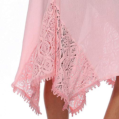 APOO Beach Swimwears Swim Dress Tunic 2020 Sexy Women Long Beach Dress White Beach Tunic Swimsuit Bikini Lace Cover Up, Verde, M