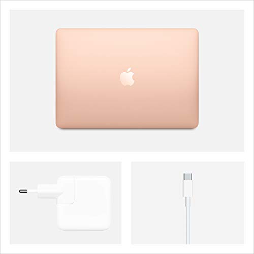 Apple MacBook Air Oro Portátil 33,8 cm (13.3") 2560 x 1600 Pixeles Intel® Core i3 de 10ma Generación 8 GB LPDDR4x-SDRAM 256 GB SSD Wi-Fi 5 (802.11ac) macOS Catalina MacBook Air, Intel®