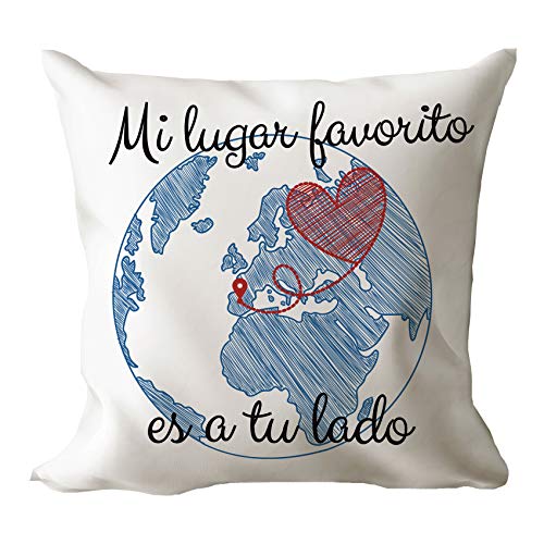 AR Regalos Cojín “Mi Lugar Favorito es a tu Lado”