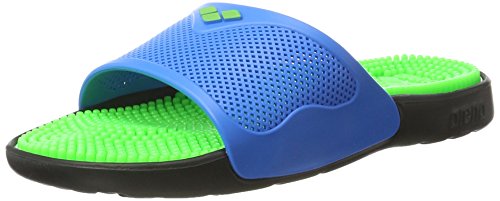 ARENA Badesandale Marco X Grip, Zapatos de Playa y Piscina Unisex Adulto, Solid Lime Turquoise 37, 40 EU
