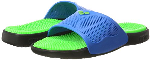 ARENA Badesandale Marco X Grip, Zapatos de Playa y Piscina Unisex Adulto, Solid Lime Turquoise 37, 40 EU