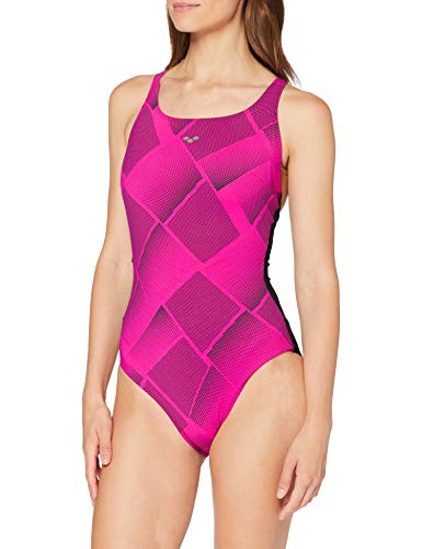 ARENA Bañador para Mujer Bodylift Ada C Cup, Mujer, Traje de baño de una Sola Pieza, 002340, Rosa y Negro, 38
