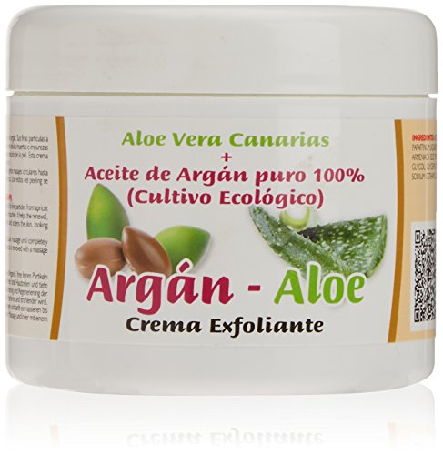 Argan-Aloe 70250 - Crema exfoliante corporal con aloe y argán, 500 ml