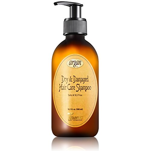 Argan Shampoo for Dry Damaged Hair - Exclusive Herbal Oils Blend - Cleanses, Repairs, Nourishes, Softens & Promotes Hair Shine - Daily Moroccan Salt Free Shampoo 10.1 oz by H.Y. Vitamins