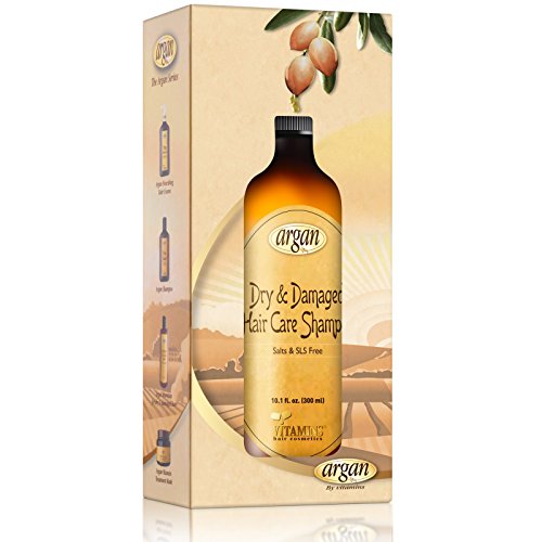 Argan Shampoo for Dry Damaged Hair - Exclusive Herbal Oils Blend - Cleanses, Repairs, Nourishes, Softens & Promotes Hair Shine - Daily Moroccan Salt Free Shampoo 10.1 oz by H.Y. Vitamins