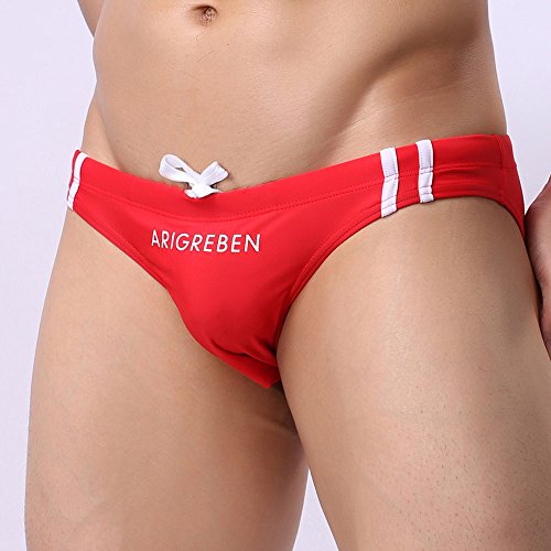 Arigreben Bañadores de natación para Hombre Slip Surf Calzoncillos Cortos Trajes de Baño Cortos Cordón Adjustable LEORTKS