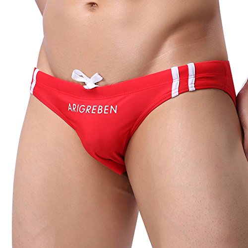 Arigreben Bañadores de natación para Hombre Slip Surf Calzoncillos Cortos Trajes de Baño Cortos Cordón Adjustable LEORTKS