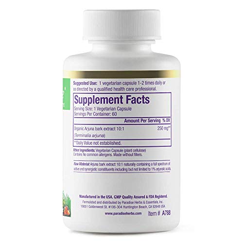 Arjuna 10:1 60 cps La hierba del corazón y de las dolencias cardiovasculares