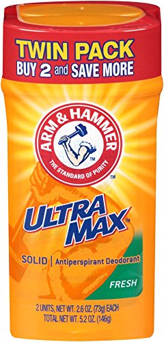 Arm & Hammer Ultra Max Fresh Solid Antiperspirant Deodorant, 2.6 Oz, Twin Pack by Arm & Hammer