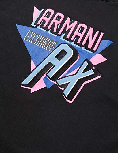 Armani Exchange 90's In Mind Sudadera, Negro (Black 1200), Medium para Mujer
