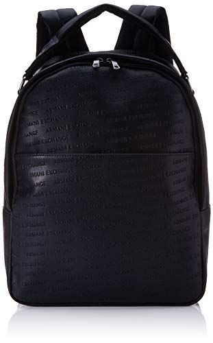 Armani Exchange - Backpack With Handle, Mochilas Hombre, Negro (Nero Black), 36x12x29 cm (B x H T)