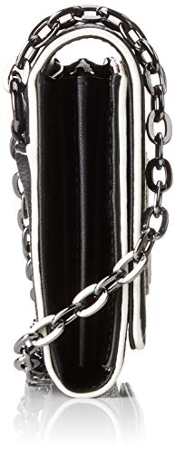 Armani Exchange - Chain Wallet, Carteras de mano con asa Mujer, Negro (Black/White), 10x3.5x20 cm (B x H T)