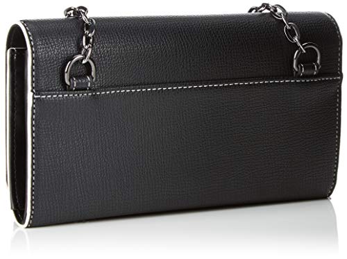 Armani Exchange - Chain Wallet, Carteras de mano con asa Mujer, Negro (Black/White), 10x3.5x20 cm (B x H T)
