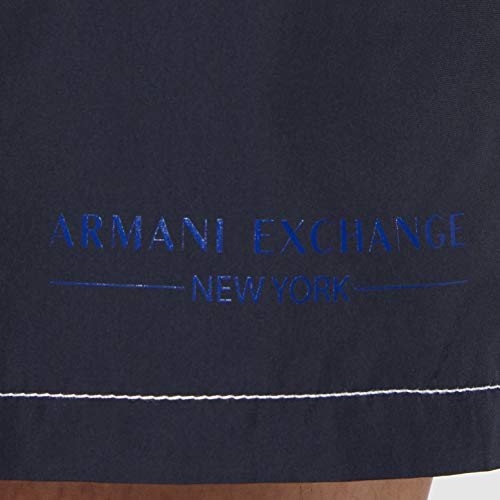 Armani Exchange Everyday Bañador, Blanco (Bianco/Navy - White/Navy Blue 05810), Medium para Hombre