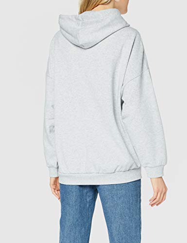 Armani Exchange Hooded Fleece Sudadera con Capucha, Htr Grey, M para Mujer