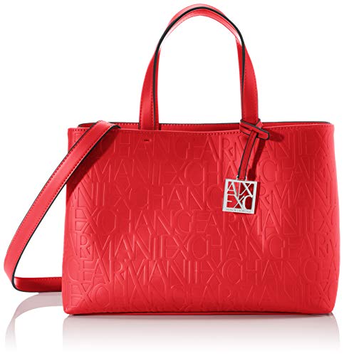 Armani Exchange Liz - Bolso para mujer (24 x 16 x 35 cm), color Rojo, talla 24x16x35 cm (B x H x T)