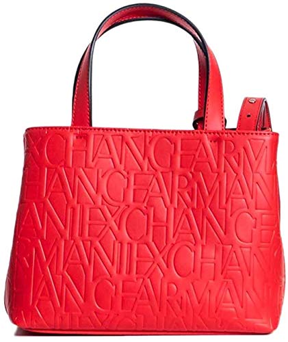 Armani Exchange Liz – Small Open Shopping Tote, 18 x 13 x 26 cm, color Rojo, talla 18x13x26 cm (B x H x T)
