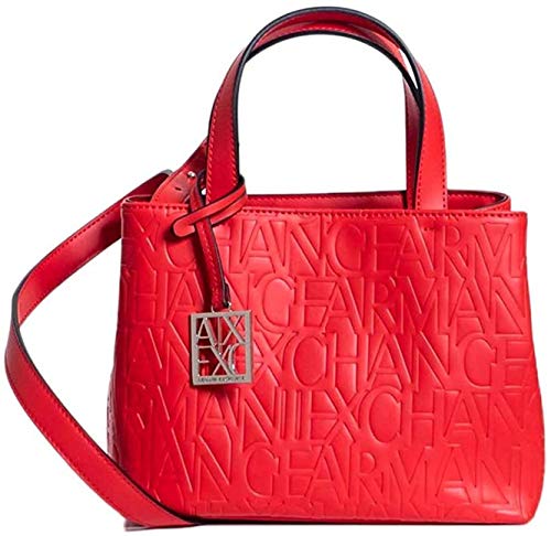 Armani Exchange Liz – Small Open Shopping Tote, 18 x 13 x 26 cm, color Rojo, talla 18x13x26 cm (B x H x T)