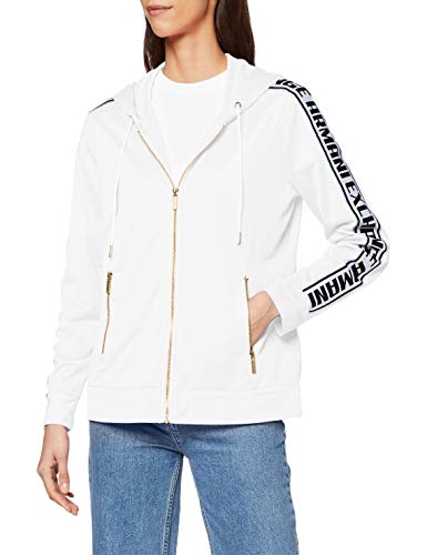 Armani Exchange Logo Tape Sweat Capucha, Blanco (Optic White 1000), Large para Mujer