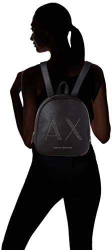 Armani Exchange Pebble with Studs - Mochila para mujer (26,5 x 8,5 x 24 cm), color Negro, talla 26.5x8.5x24 cm (B x H x T)