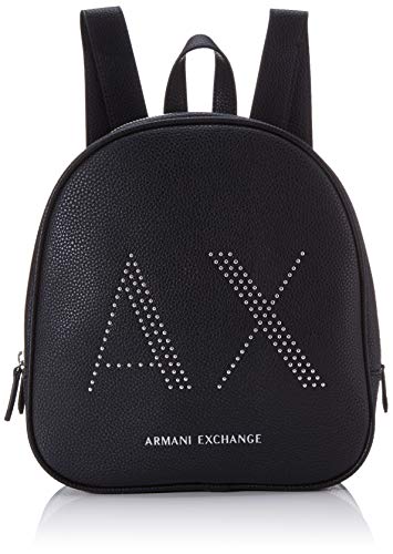 Armani Exchange Pebble with Studs - Mochila para mujer (26,5 x 8,5 x 24 cm), color Negro, talla 26.5x8.5x24 cm (B x H x T)