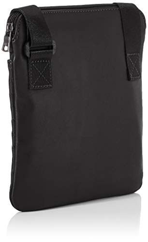 Armani Exchange - Small Crossbody Bag, Bolso bandolera Hombre, Negro (Nero Black), 22.5x1.5x22 cm (B x H T)