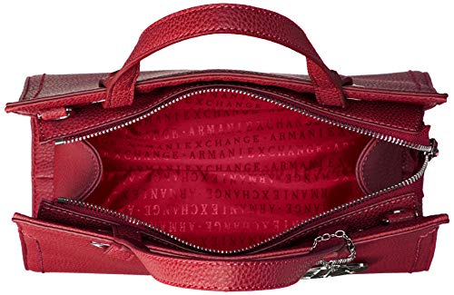 Armani Exchange - Small Shopping Bag, Bolsos totes Mujer, Rojo (Royal Red), 20x13x26 cm (B x H T)