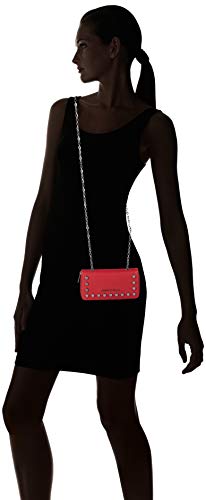 Armani Exchange - Stud Chain Wallet, Carteras de mano con asa Mujer, Rojo (Red Shoes), 10.5x3x19 cm (B x H T)