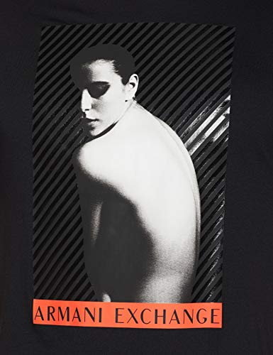 Armani Exchange Woman Graphic Photo Camiseta, Negro (Black 1200), XX-Large para Hombre