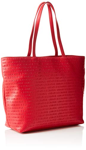 Armani Exchange - Womans Shopping, Bolsos totes Mujer, Rojo (Red), 29.5x10x43 cm (B x H T)