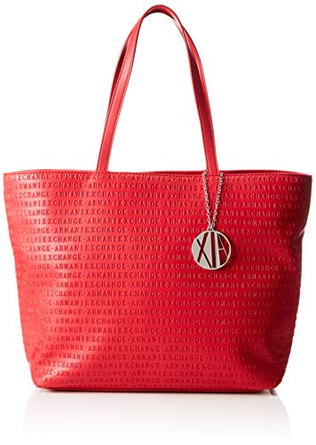 Armani Exchange - Womans Shopping, Bolsos totes Mujer, Rojo (Red), 29.5x10x43 cm (B x H T)