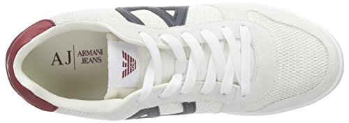 Armani Jeans C651541, Zapatillas para Hombre, Blanco Bianco White F1, 46 EU