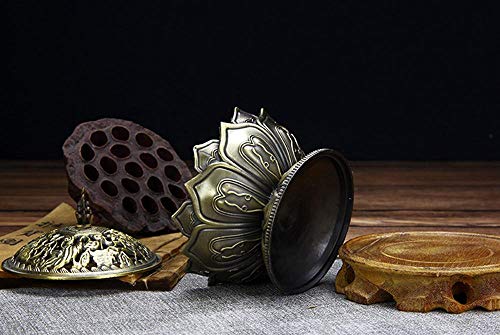 ARMES Quemador de Incienso de carbón de carbón de múltiples usos Quemador de Incienso de Incienso Retro de aleación Antigua