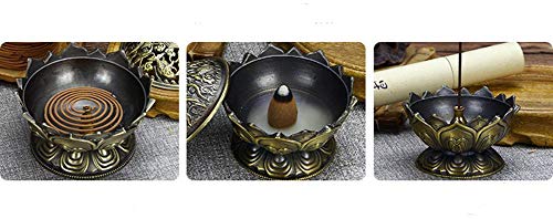 ARMES Quemador de Incienso de carbón de carbón de múltiples usos Quemador de Incienso de Incienso Retro de aleación Antigua