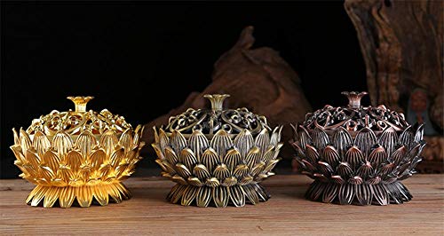 ARMES Quemador de Incienso de carbón de carbón de múltiples usos Quemador de Incienso de Incienso Retro de aleación Antigua