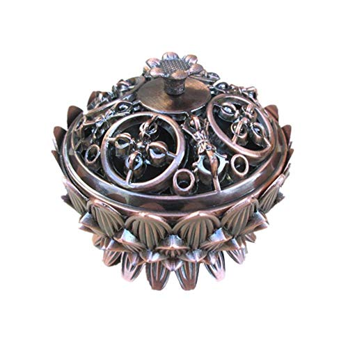 ARMES Quemador de Incienso de carbón de carbón de múltiples usos Quemador de Incienso de Incienso Retro de aleación Antigua