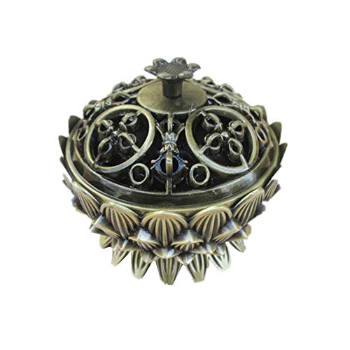 ARMES Quemador de Incienso de carbón de carbón de múltiples usos Quemador de Incienso de Incienso Retro de aleación Antigua