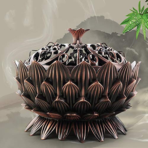 ARMES Quemador de Incienso de carbón de carbón de múltiples usos Quemador de Incienso de Incienso Retro de aleación Antigua